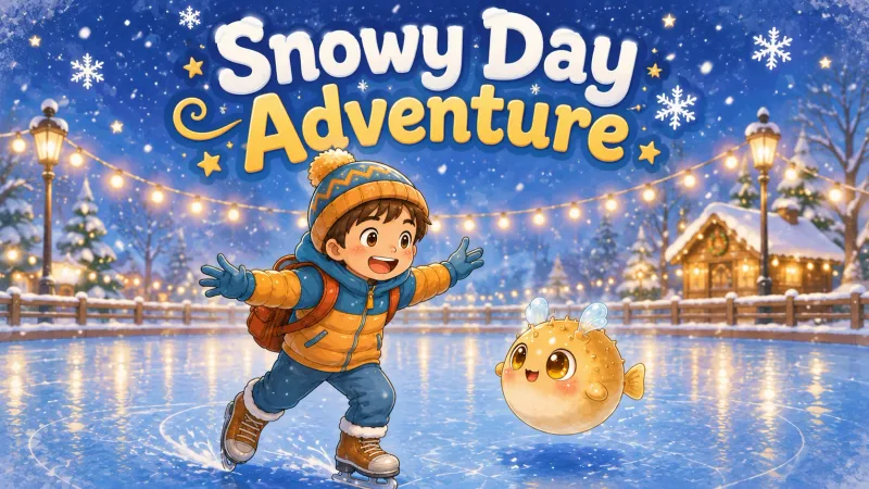 《雪天冒险》绘本封面