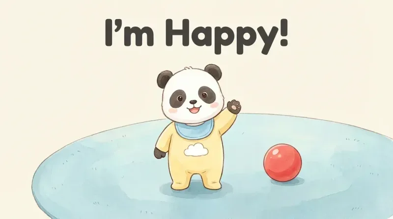《我好开心！》绘本封面