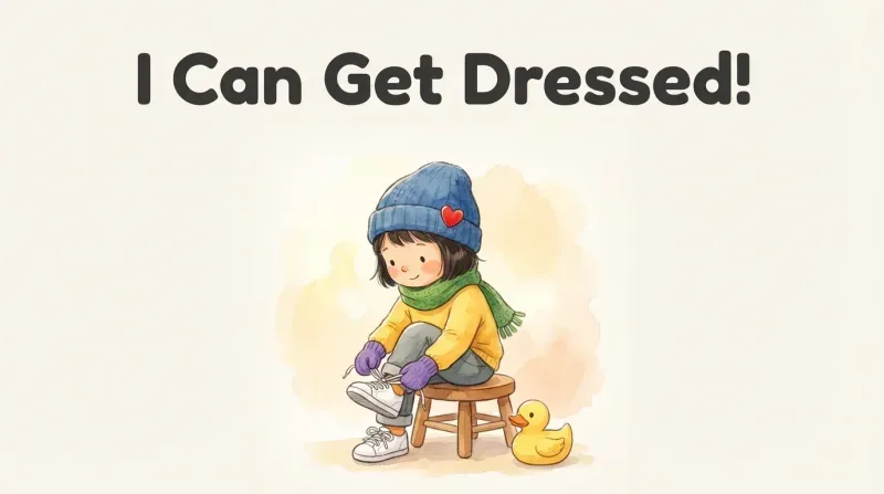 《我会自己穿衣服》绘本封面