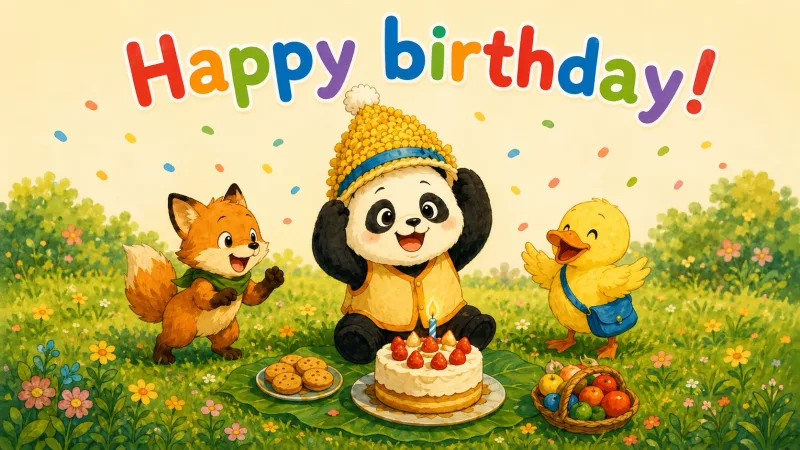《生日快乐》绘本封面