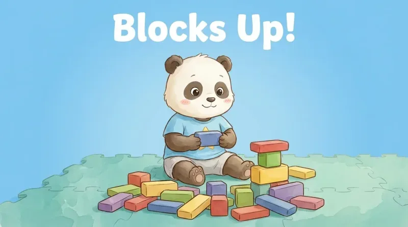 《积木搭起来》绘本封面