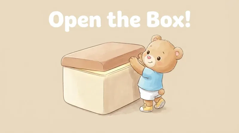 《打开盒子》绘本封面