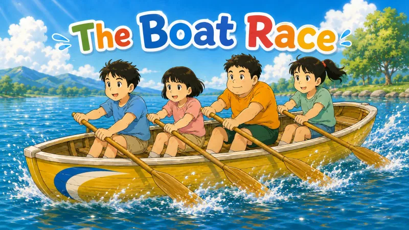 《划船比赛》绘本封面